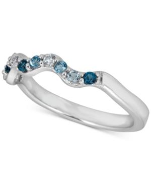 Multi-topaz Wavy Band (1/3 Ct. T.w.) In Sterling Silver