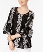 Alfani Bell-sleeve Lace Blouse, Only At Macy's