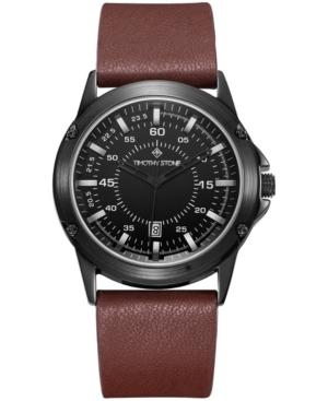 Mens Norse Quartz Metal And Genuine Leather Strap Watch