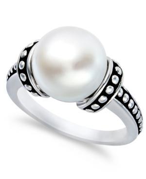 Fresh By Honora Cultured Freshwater Pearl Pallini Ring In Sterling Silver (10-1/2mm)