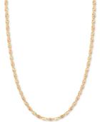 16 Tri-color Valentina Chain Necklace In 14k Gold, White Gold & Rose Gold