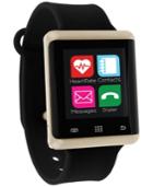 Itouch Unisex Pulse Black Silicone Strap Smart Watch 45mm