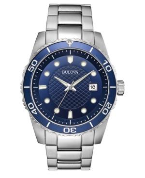 Bulova Men's Sport Stainless Steel Bracelet Watch 43mm, Created For Macy's