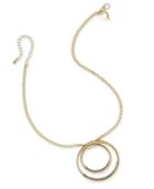 Thalia Sodi Gold-tone Pave Double Circle Pendant Necklace, Only At Macy's