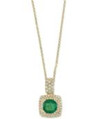 Final Call By Effy Emerald (7/8 Ct. T.w.) & Diamond (1/3 Ct. T.w.) Pendant Necklace In 14k Gold