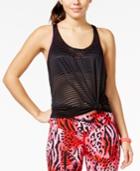 Material Girl Active Juniors' Shadow-stripe Tank Top, Only At Macy's