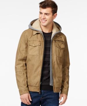 Guess Trucker Jacket With Attached Hood