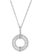 Cubic Zirconia Circle Pendant Necklace