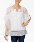 Charter Club Crochet Mesh Top, Only At Macy's