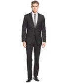 Dkny Black Solid Extra-slim-fit Suit