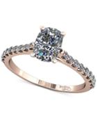 Diamond Cathedral Mount Setting (1/5 Ct. T.w.) In 14k Rose Gold