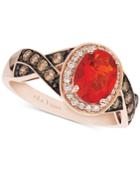 Le Vian Chocolatier Neon Tangerine Fire Opal (5/8 Ct. T.w.) & Diamond (3/8 Ct. T.w.) Ring In 14k Rose Gold