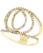 Geo By Effy Diamond Overlap Ring In 14k Gold (3/8 Ct. T.w.)