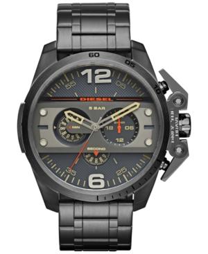 Diesel Men's Chronograph Ironside Gunmetal Ion-plated Stainless Steel Bracelet Watch 55x48mm Dz4363