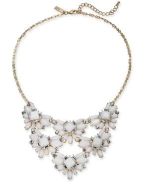 I.n.c Gold-tone Stone & Crystal Cluster Statement Necklace, 18 + 3 Extender, Created For Macy's