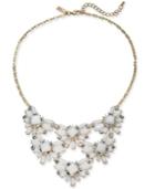 I.n.c Gold-tone Stone & Crystal Cluster Statement Necklace, 18 + 3 Extender, Created For Macy's