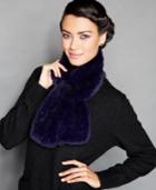 The Fur Vault Pull-through Rabbit Fur Scarf