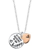 Inspirational So Many Reasons To Be Happy Pendant Necklace In Sterling Silver