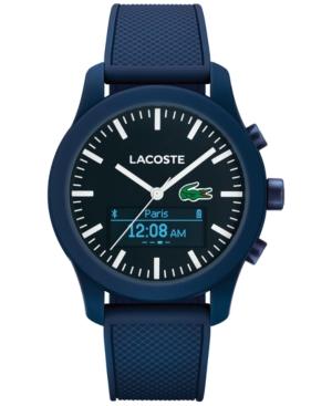 Lacoste Men's Analog-digital L.12.12 Contact Blue Rubber Strap Smart Watch 44mm 2010882