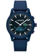 Lacoste Men's Analog-digital L.12.12 Contact Blue Rubber Strap Smart Watch 44mm 2010882
