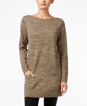 Jeanne Pierre Marled Knit Tunic Sweater