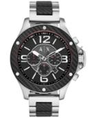 Ax Armani Exchange Men's Chronograph Two-tone Ion-plated Stainless Steel Bracelet Watch 48mm Ax1521