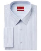 Alfani Red Men's Fitted Performance Teal Stripe French Cuff Dress Shirt, Only At Macy's