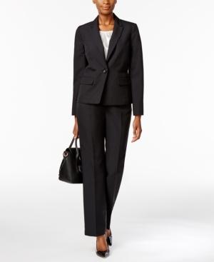 Le Suit Damask-stripe Three-piece Pantsuit
