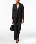 Le Suit Damask-stripe Three-piece Pantsuit