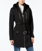 Bcbgeneration Faux-leather-trimmed Belted Raincoat