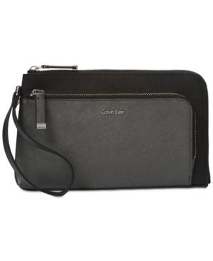 Calvin Klein Colorblocked Saffiano Wristlet