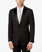 Calvin Klein Men's Slim-fit Black Houndstooth Evening Jacket