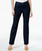 Jm Collection Embellished Black Wash Straight-leg Jeans, Only At Macy's
