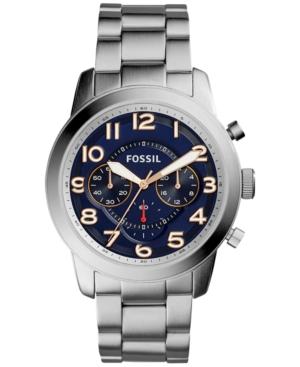 Fossil Men's Chronograph Pilot 54 Stainless Steel Bracelet Watch 44mm Fs5203