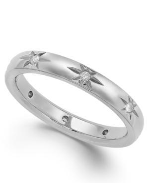 Marchesa Diamond Star Wedding Band In 18k White Gold (1/8 Ct. T.w.)
