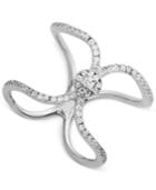 Giani Bernini Cubic Zirconia Openwork Pave Ribbon Ring In Sterling Silver, Only At Macy's