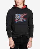 Denim & Supply Ralph Lauren Men's Biker Skull French Terry Logo Hoodie