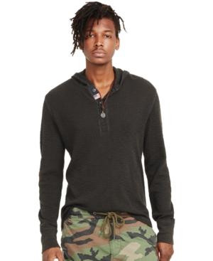 Denim & Supply Ralph Lauren Waffle-knit Hooded Henley