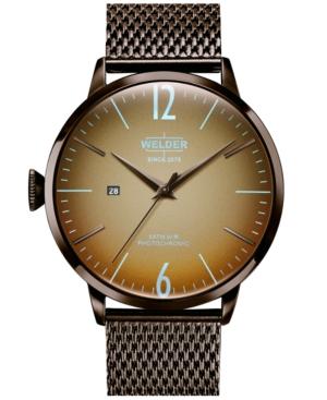 Welder Men's Brown Stainless Steel Mesh Bracelet Watch 45mm