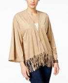 G.h. Bass & Co. Faux-suede Fringe Kimono Jacket