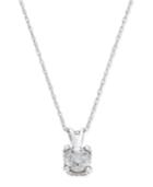 Diamond Solitaire Pendant Necklace (1/2 Ct. T.w.) In 14k White Gold