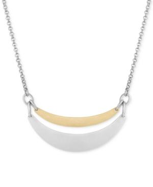 Lucky Brand Two-tone Double Curved Bar Collar Necklace