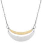 Lucky Brand Two-tone Double Curved Bar Collar Necklace