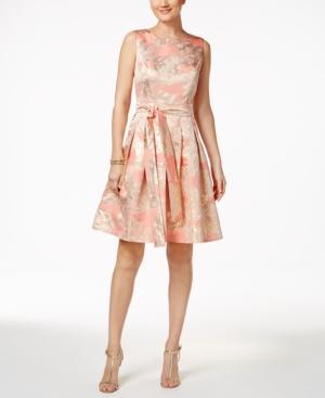 Tommy Hilfiger Metallic-print Fit & Flare Dress