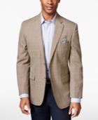 Tasso Elba Men's Khaki Houndstooth Classic-fit Sport Coat, Only At Macy's