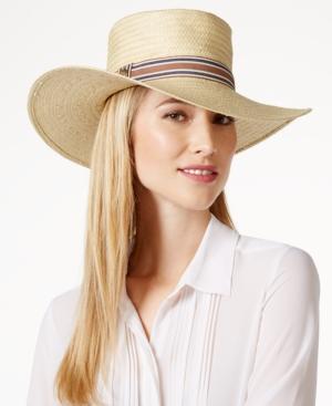 Vince Camuto Stripe Grosgrain Widebrim Sun Hat