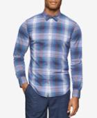 Calvin Klein Jeans Men's Road Map Plaid Long-sleeve Shirt