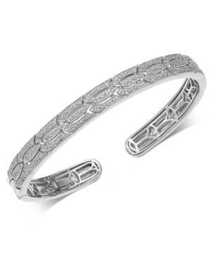 Diamond Cuff Bracelet (1/4 Ct. T.w.) In Sterling Silver