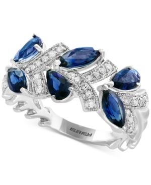 Royale Blue By Effy Sapphire (1-3/4 Ct. T.w.) & Diamond (1/8 Ct. T.w.) Ring In 14k White Gold