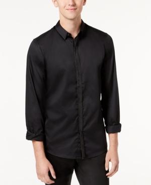 Guess Men's Miller Shirt With Faux-leather Trim
